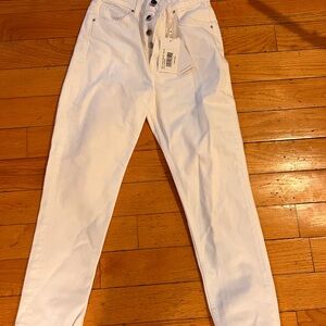 Anine Bing Off-White Denim Pants
